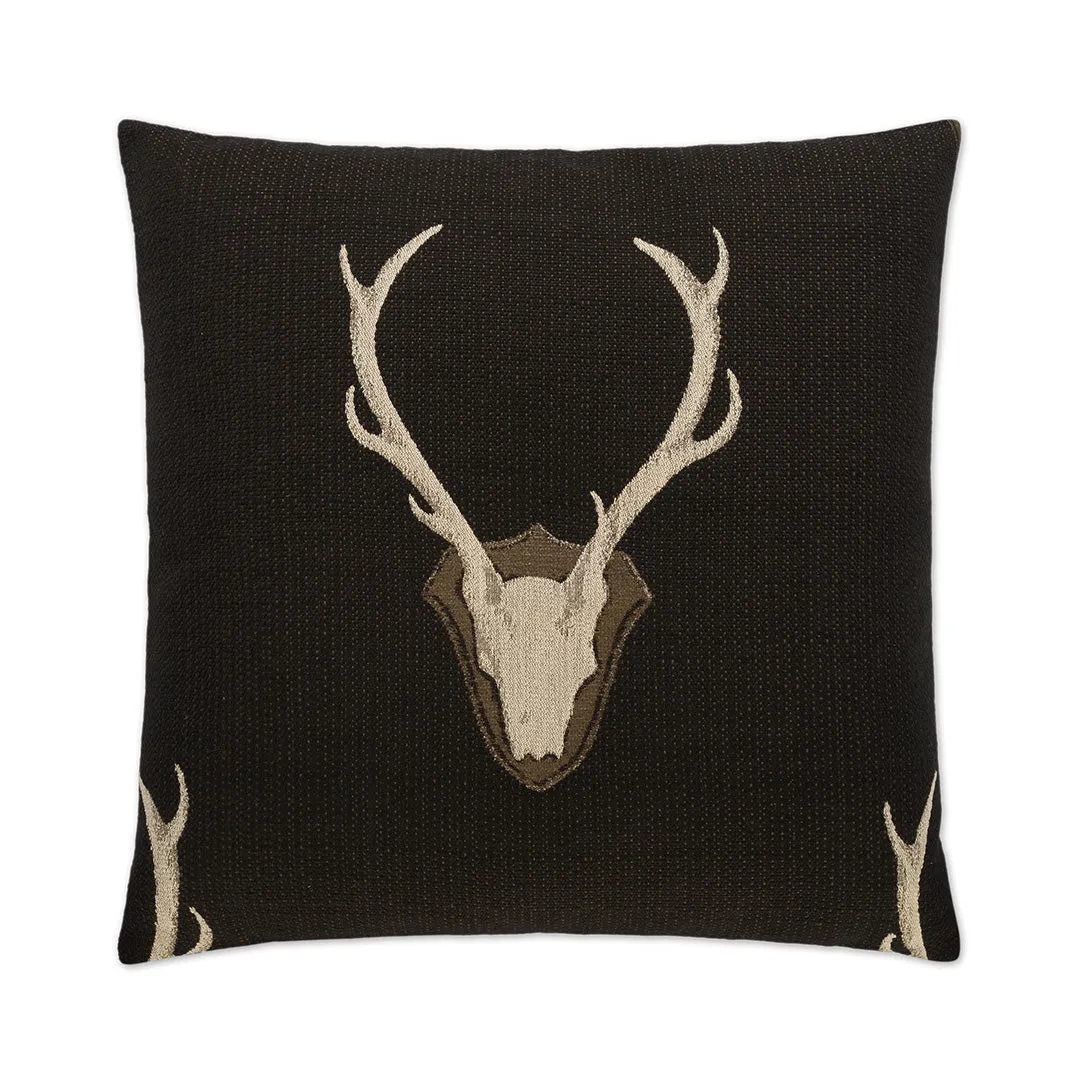 Woodland Buck Pillow, Black Throw Pillows Cozy Upgrade