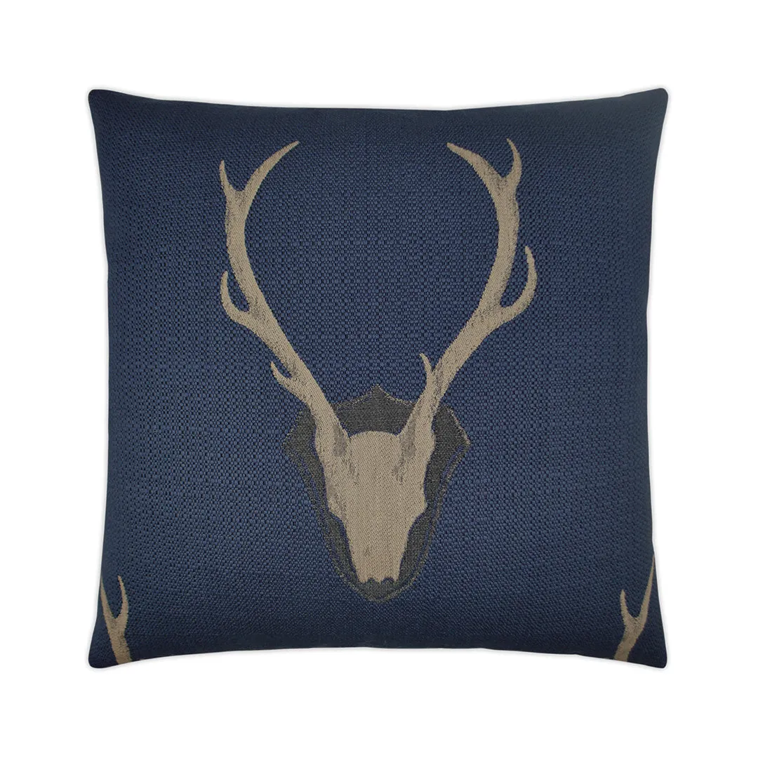 Woodland Buck Pillow, Navy Throw Pillows Cozy Upgrade