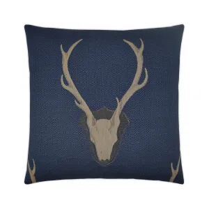 Woodland Buck Pillow, Navy Throw Pillows Cozy Upgrade