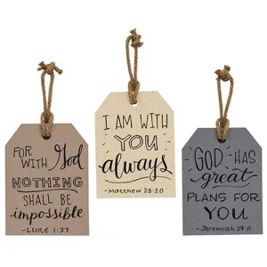 Words of Comfort Large Wooden Tag 3 Asstd. Budget Holiday Home Finds