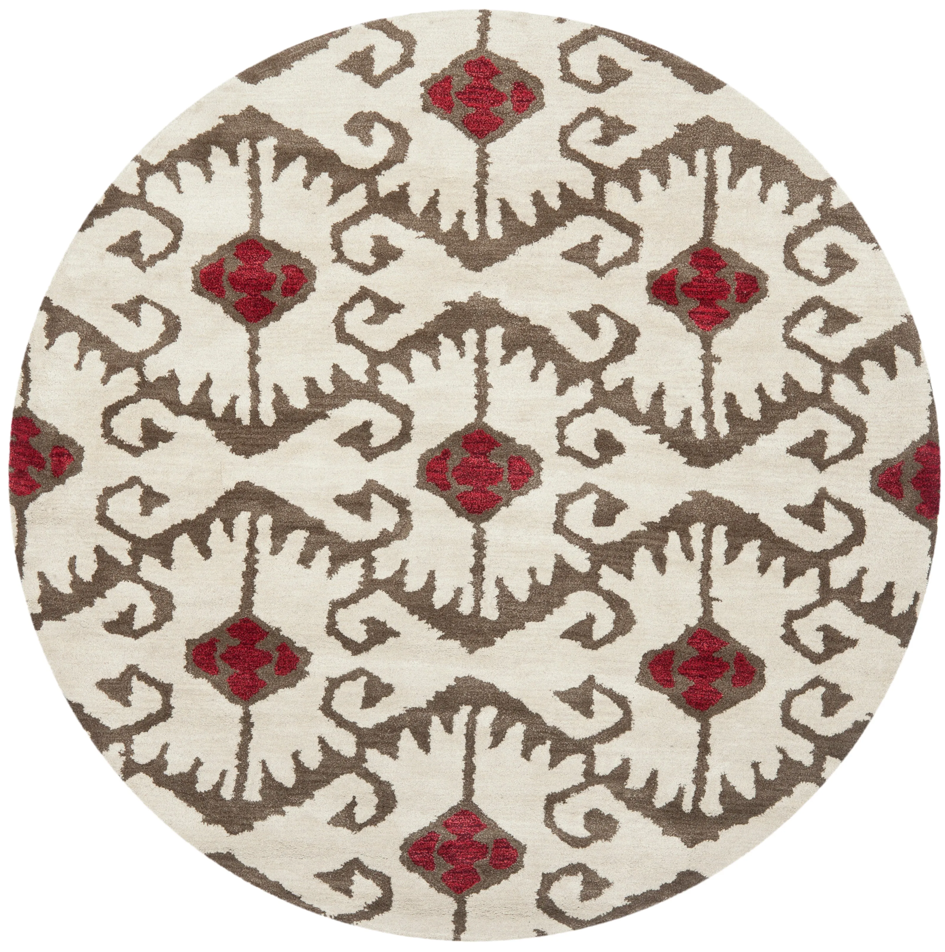 Wyndam Area Rug, Ivory / Brown Bohemian Style