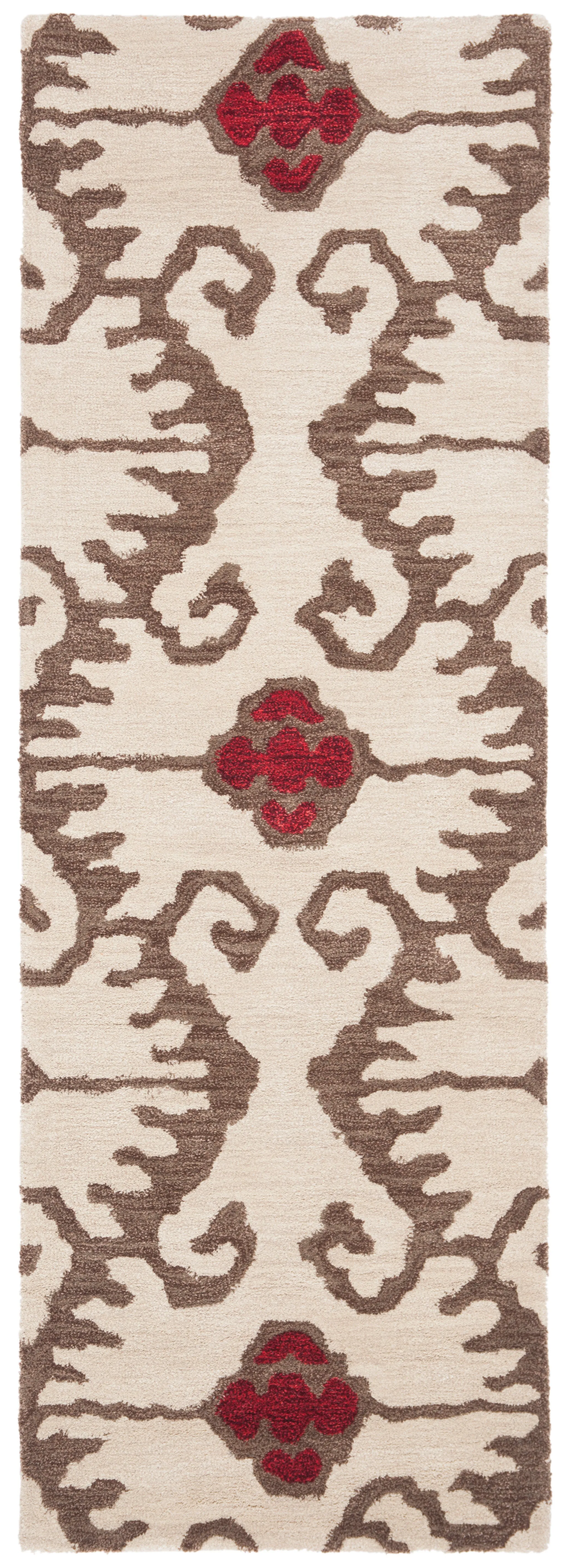 Wyndam Area Rug, Ivory / Brown Bohemian Style