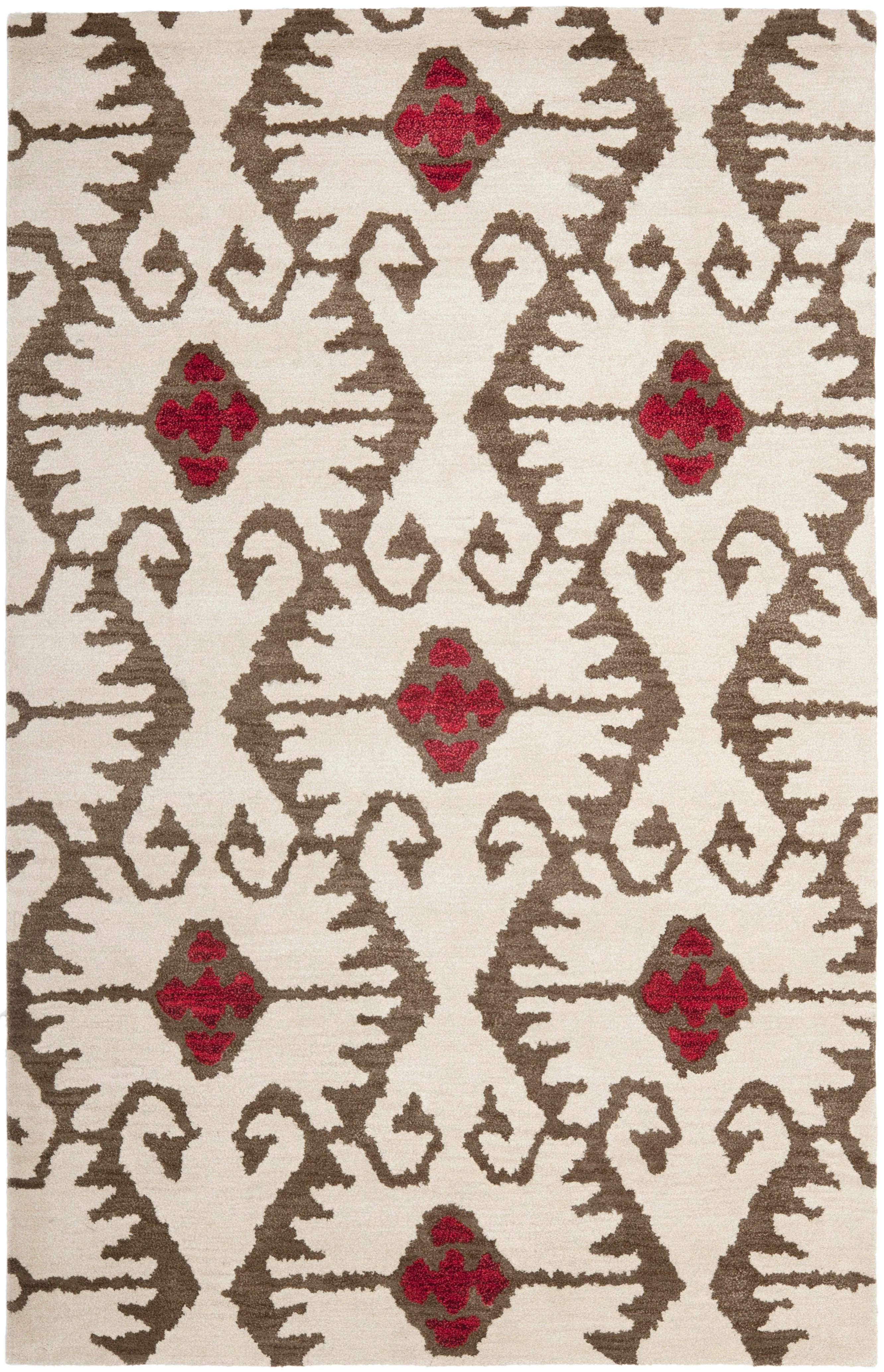 Wyndam Area Rug, Ivory / Brown Bohemian Style