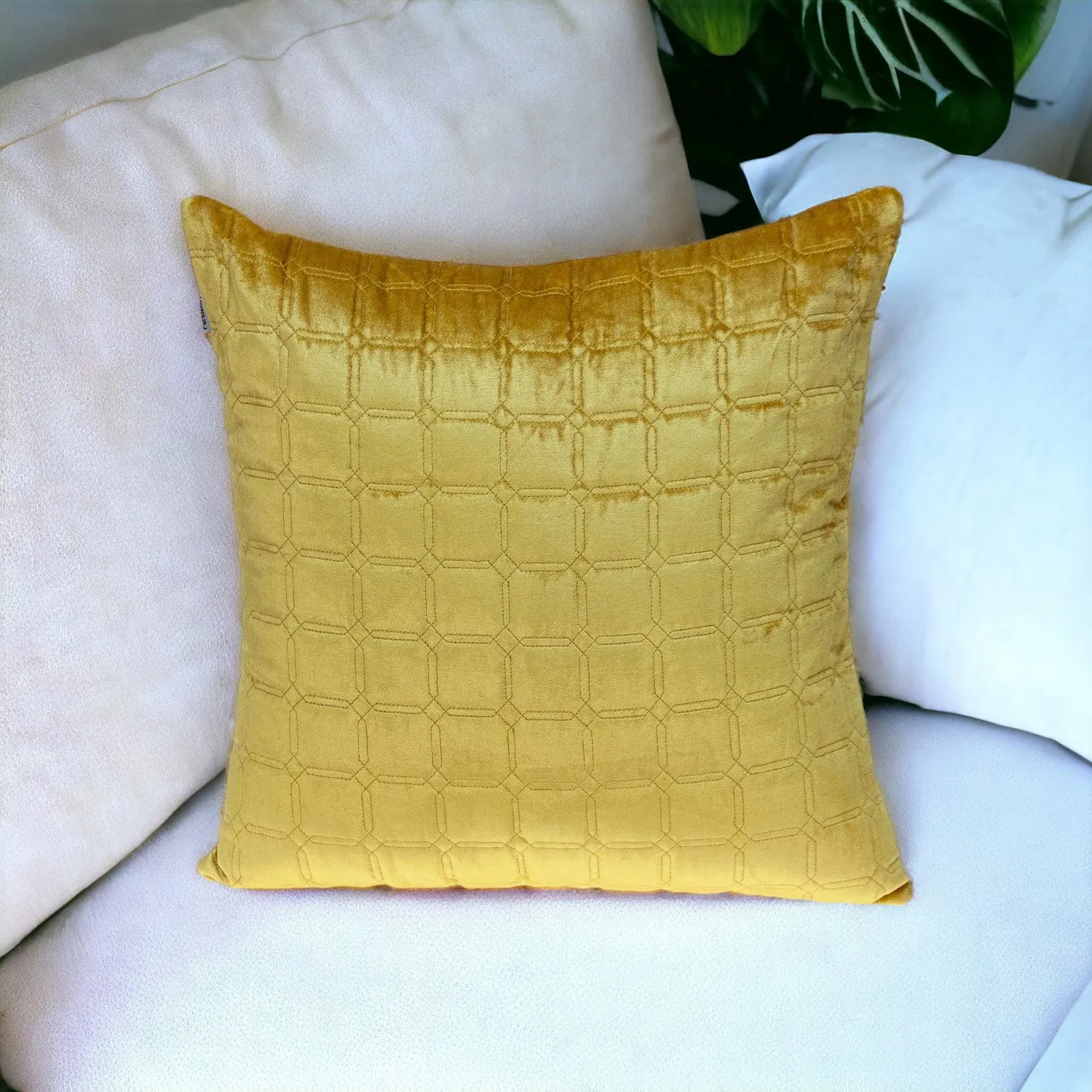 Yellow Quilted Decorative Throw Pillow Throw Pillows home accents sale