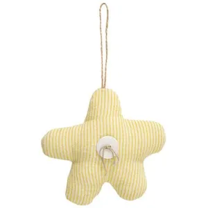 *Yellow Striped Flower Ornament Affordable Holiday Accessories
