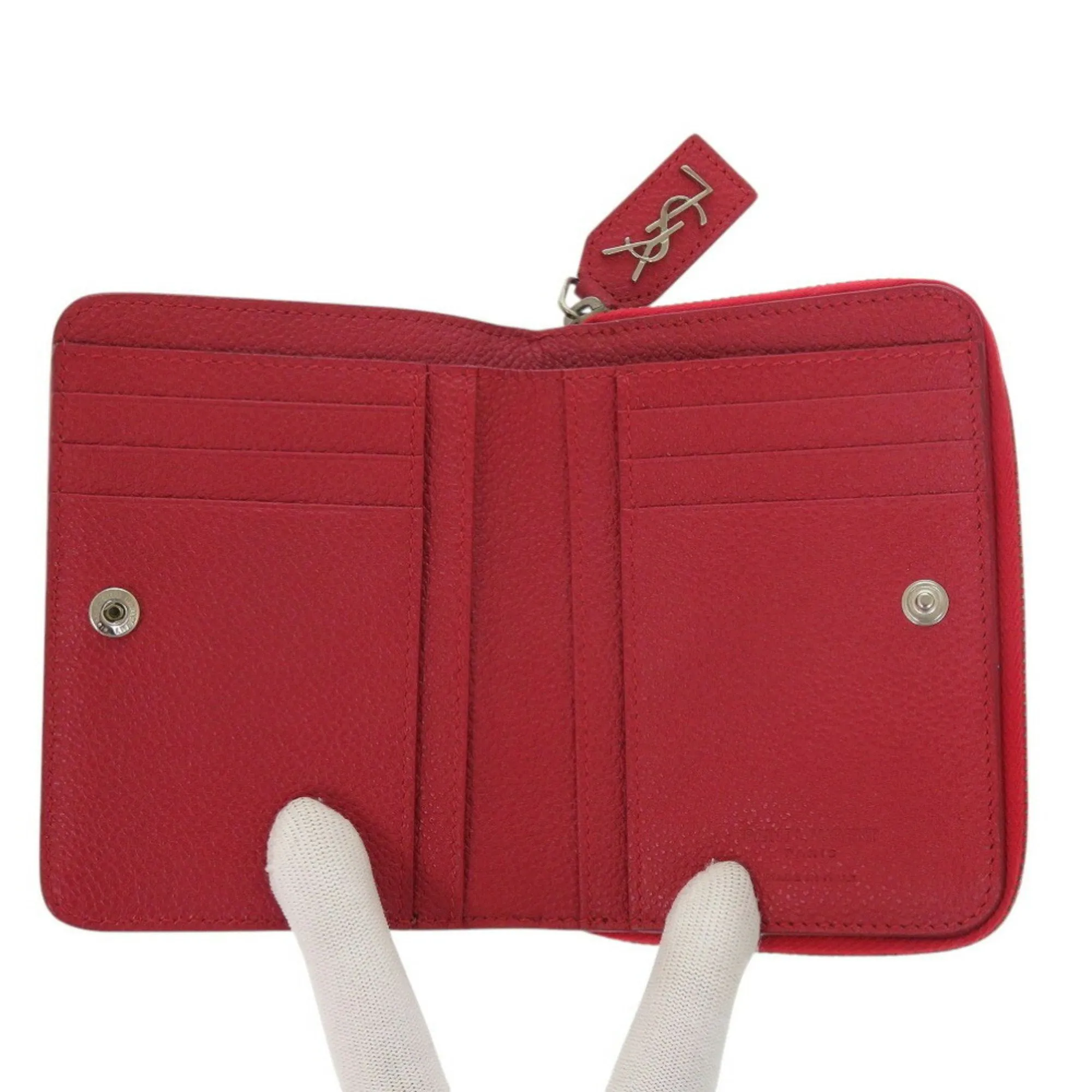 Yves Saint Laurent Leather Wallet (Bi-Fold) (Pre-Owned)