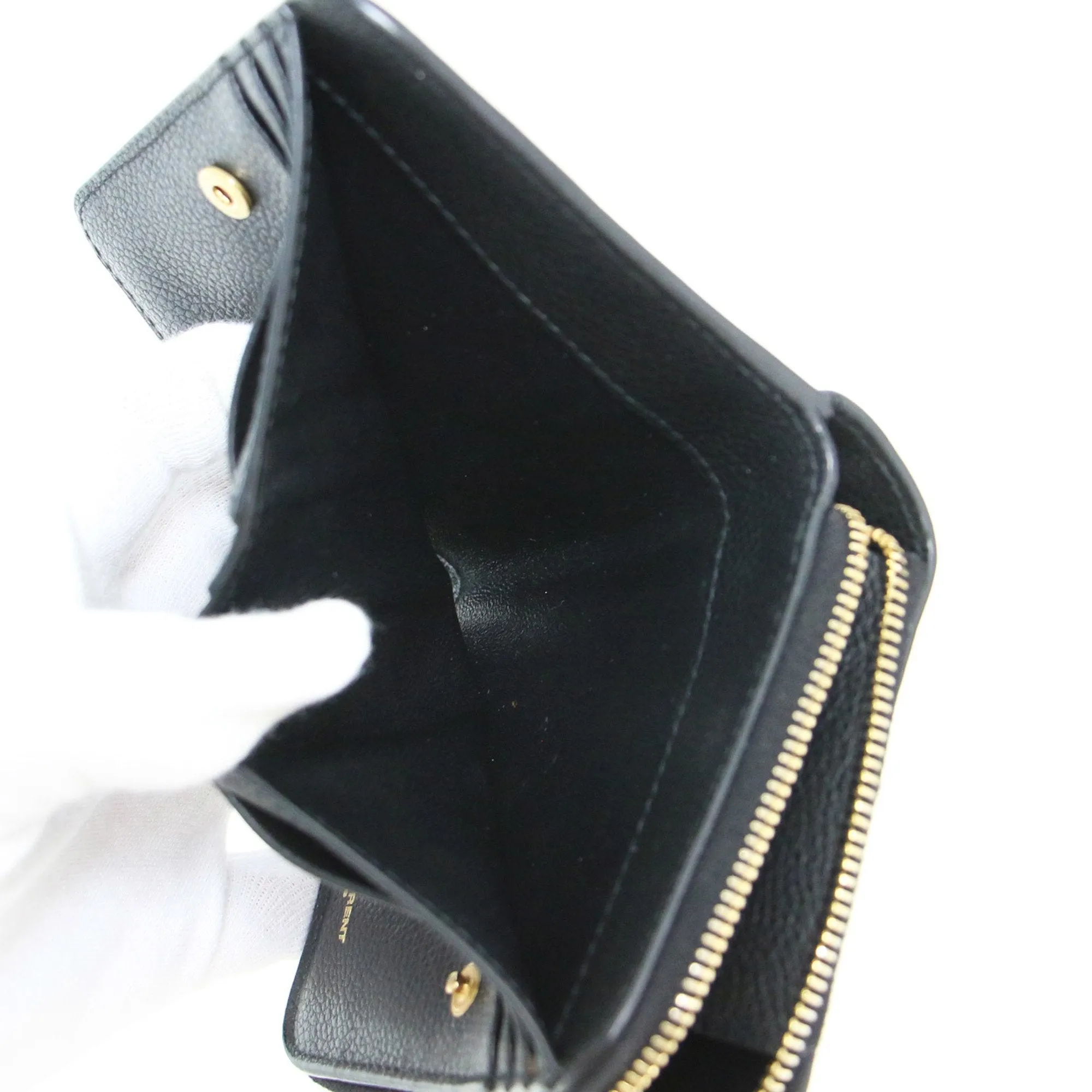 Yves Saint Laurent Leather Wallet (Bi-Fold) (Pre-Owned)