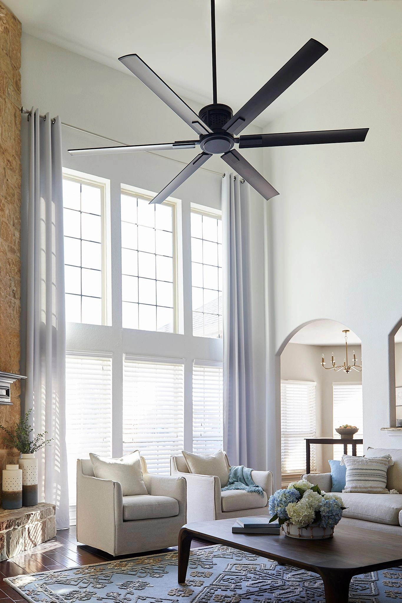 Zeus 80" Ceiling Fan Matte Black Large Ceiling Fans online store